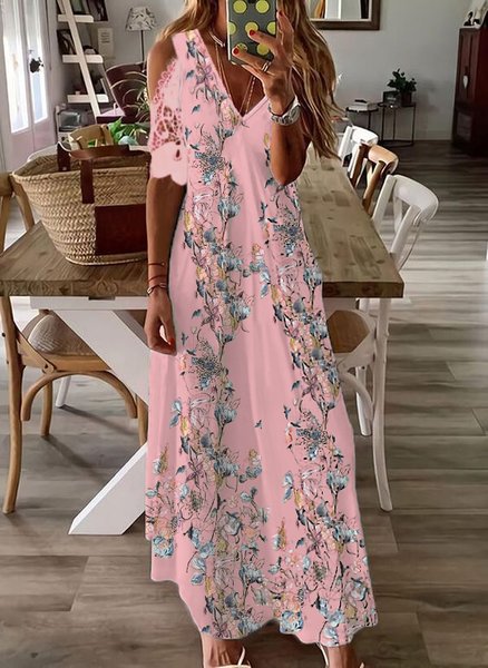 JFN V neck Off Shoulder Butterfly Floral Vacation Maxi Prom Dress, Pink, Lace Dresses
JFN V neck Off Shoulder Butterfly Floral Vacation Maxi Prom Dress, Pink, Lace Dresses