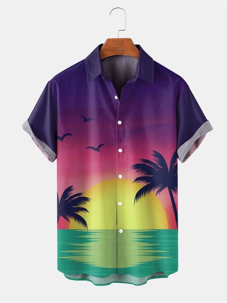 Coconut Tree Graphic Men's Short Sleeve Hawaiian Shirt, As picture, Men's Floral shirt
Coconut Tree Graphic Men's Short Sleeve Hawaiian Shirt, As picture, Men's Floral shirt