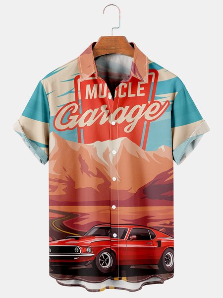 Men's Racing Print Casual Short Sleeve Breathable Hawaiian Shirt, Red, Men's Floral shirt
Men's Racing Print Casual Short Sleeve Breathable Hawaiian Shirt, Red, Men's Floral shirt