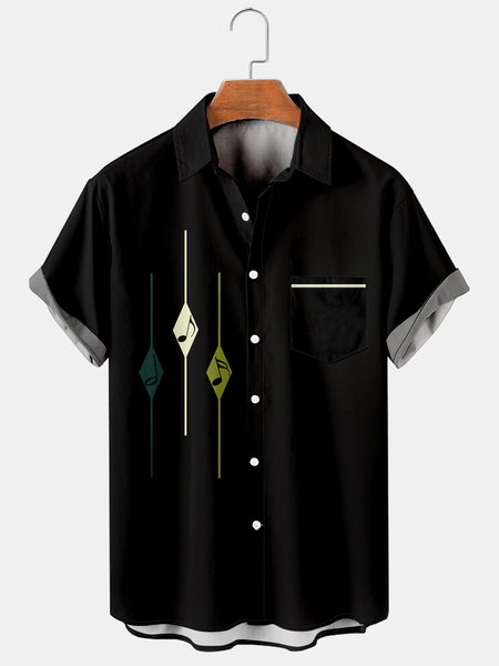 Mens Music Print Casual Breathable Short Sleeved Hawaiian Shirt, Black, Shirts & Blouse
Mens Music Print Casual Breathable Short Sleeved Hawaiian Shirt, Black, Shirts & Blouse