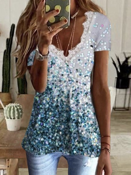 Romantic Polka Dots Ombre Geometric Printed Casual Loosen V Neck Short Sleeve T-Shirt, As picture, T-Shirts
Romantic Polka Dots Ombre Geometric Printed Casual Loosen V Neck Short Sleeve T-Shirt, As picture, T-Shirts
