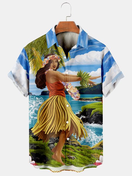 Mens Retro Hawaiian Poster Print Casual Breathable Short Sleeve Hawaiian Shirts, Blue, Men's Floral shirt
Mens Retro Hawaiian Poster Print Casual Breathable Short Sleeve Hawaiian Shirts, Blue, Men's Floral shirt