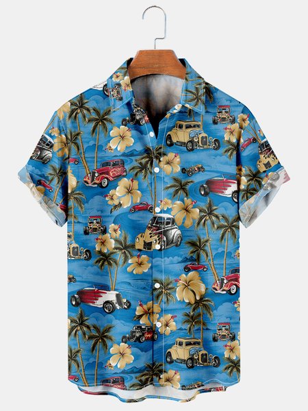 Mens Coconut Tree Racing Print Hawaiian Casual Breathable Short Sleeve Shirt, As picture, Men's Floral shirt
Mens Coconut Tree Racing Print Hawaiian Casual Breathable Short Sleeve Shirt, As picture, Men's Floral shirt