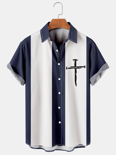 Mens Crucifix Print Casual Breathable Short Sleeve Hawaiian Shirts, Navy blue, Shirts & Blouse
Mens Crucifix Print Casual Breathable Short Sleeve Hawaiian Shirts, Navy blue, Shirts & Blouse