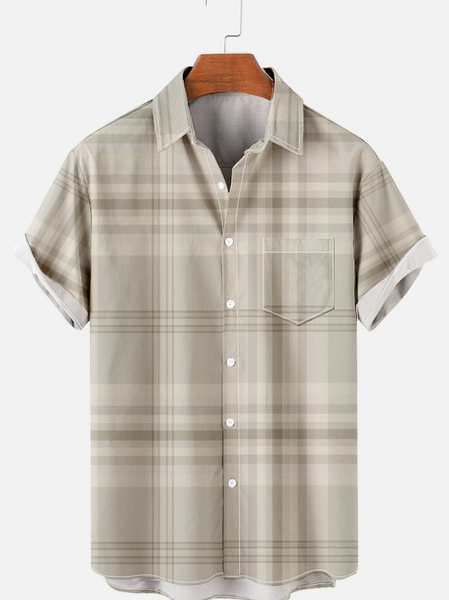 Casual Simple Check Print Short Sleeve Shirt, As picture, Short Sleeves Shirts
Casual Simple Check Print Short Sleeve Shirt, As picture, Short Sleeves Shirts