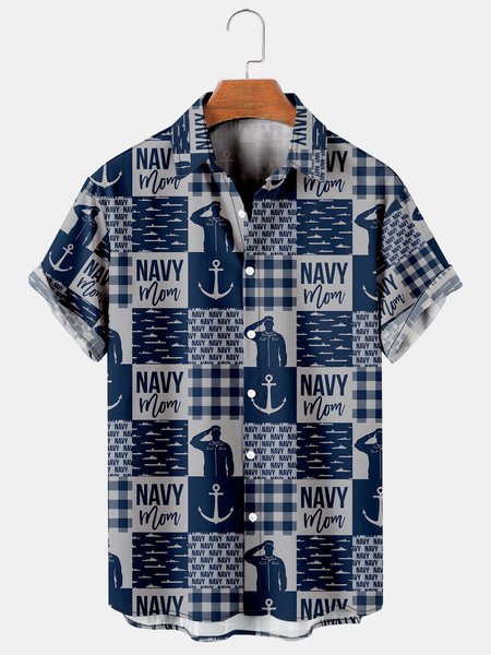 Men's Navy Mother's Day Print Casual Breathable Short Sleeve Shirt, Purplish blue, Men's Floral shirt
Men's Navy Mother's Day Print Casual Breathable Short Sleeve Shirt, Purplish blue, Men's Floral shirt
