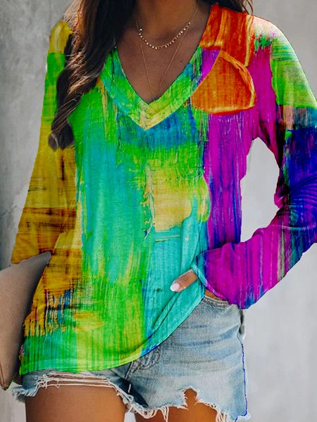 Gradient oil brush stroke printing spring new explosion models super good-looking women's tops, Multicolor, Long sleeve tops
Gradient oil brush stroke printing spring new explosion models super good-looking women's tops, Multicolor, Long sleeve tops
