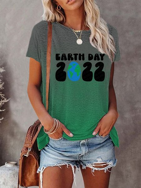 Earth Day Crew Neck Casual Loosen Short Sleeve T-Shirt, Multicolor, T-Shirts
Earth Day Crew Neck Casual Loosen Short Sleeve T-Shirt, Multicolor, T-Shirts