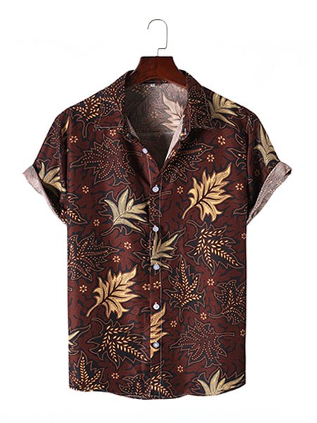 Men's Casual Hawaiian Resort Style Short Sleeve Printed Shirt, Brown, Shirts & Blouse
Men's Casual Hawaiian Resort Style Short Sleeve Printed Shirt, Brown, Shirts & Blouse