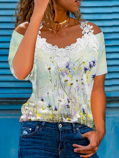 Famous painting series retro oil painting print lace stitching spring new explosion style super beautiful ladies casual top, Multicolor, T-Shirts
Famous painting series retro oil painting print lace stitching spring new explosion style super beautiful ladies casual top, Multicolor, T-Shirts