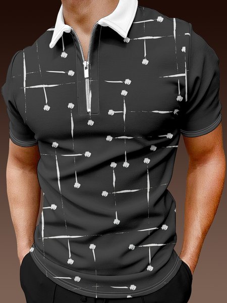 Casual Art Collection Abstract Geometric Lapel Short Sleeve Polo Print Top, Black, Men's t-shirts
Casual Art Collection Abstract Geometric Lapel Short Sleeve Polo Print Top, Black, Men's t-shirts