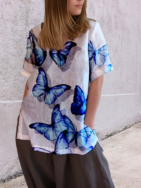 Butterfly print spring new explosion style super nice casual ladies top, Multicolor, T-Shirts
Butterfly print spring new explosion style super nice casual ladies top, Multicolor, T-Shirts