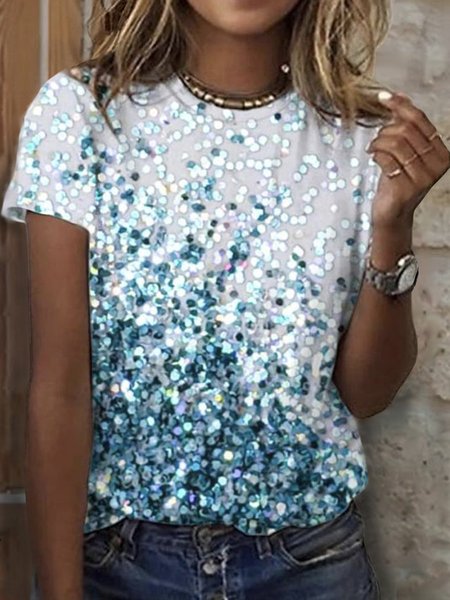 Geometric Ombre Polka Dots Casual Loosen Crew Neck Short Sleeve T-Shirt, Flower, T-Shirts
Geometric Ombre Polka Dots Casual Loosen Crew Neck Short Sleeve T-Shirt, Flower, T-Shirts