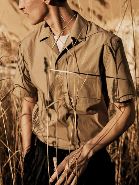 Cotton Linen Style American Casual Basic Versatile Linen Shirt, Brown, Men's basic shirt
Cotton Linen Style American Casual Basic Versatile Linen Shirt, Brown, Men's basic shirt