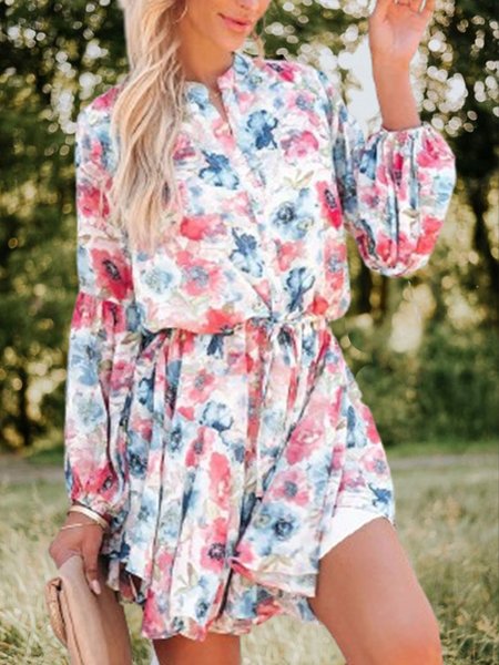 Loosen Floral Vacation beach Long Sleeve Woven Dress, Pink, Floral Dresses
Loosen Floral Vacation beach Long Sleeve Woven Dress, Pink, Floral Dresses
