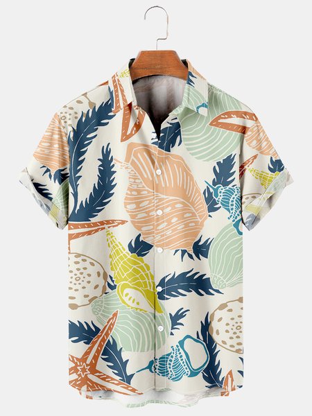Men's Printed Casual Breathable Short Sleeve Hawaiian Shirt, Beige, Men's Floral shirt
Men's Printed Casual Breathable Short Sleeve Hawaiian Shirt, Beige, Men's Floral shirt
