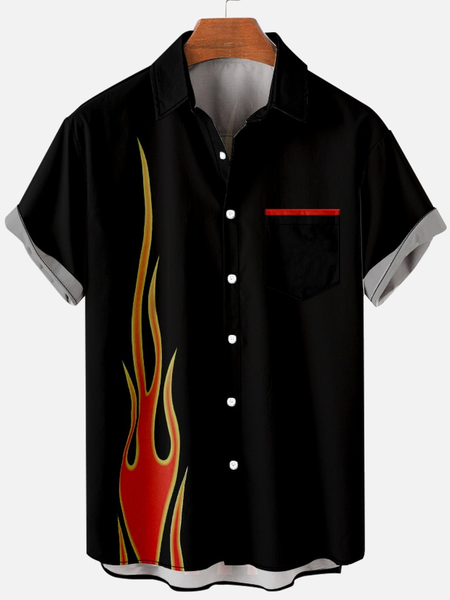 Flame Bowling Button Up BBQ Casual Short Sleeve Shirt, Black, Short Sleeves Shirts
Flame Bowling Button Up BBQ Casual Short Sleeve Shirt, Black, Short Sleeves Shirts