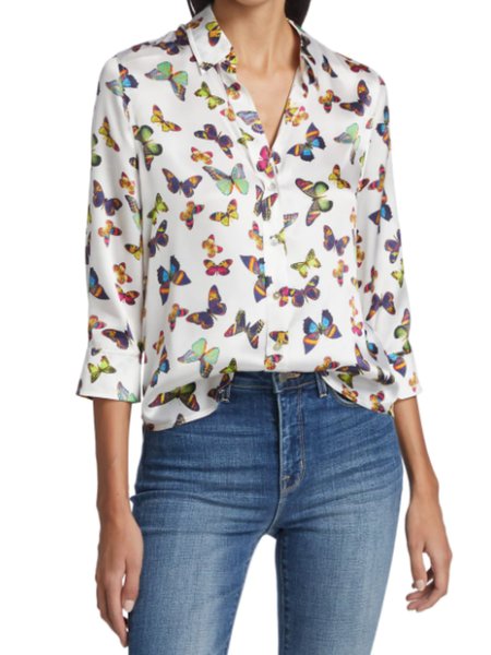 Summer Lightweight Butterfly Shirt Collar Short Sleeve Daily Blouse, White, Blouses and Shirts
Summer Lightweight Butterfly Shirt Collar Short Sleeve Daily Blouse, White, Blouses and Shirts