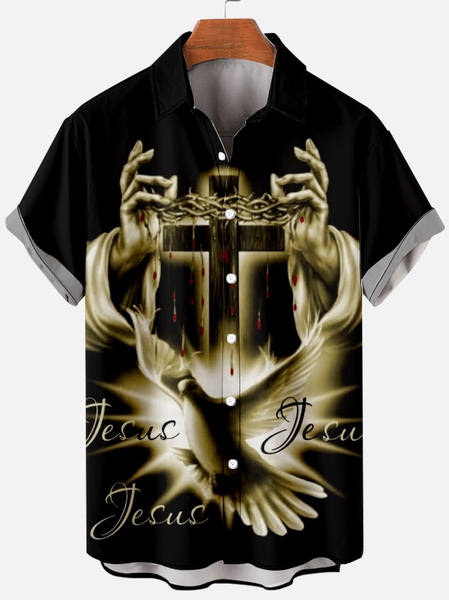 Men’s Casual Short Sleeve Jesus Print Hawaiian Shirt, As picture, Short Sleeves Shirts
Men’s Casual Short Sleeve Jesus Print Hawaiian Shirt, As picture, Short Sleeves Shirts