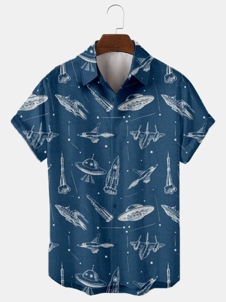 Hawaii Retro Technology Series Men's Casual Short-sleeved Shirt, Blue, Men's Floral shirt
Hawaii Retro Technology Series Men's Casual Short-sleeved Shirt, Blue, Men's Floral shirt