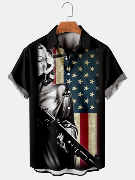 Men's War Peace Print Loose Short Sleeve Hawaiian Shirt, Black, Men's Floral shirt
Men's War Peace Print Loose Short Sleeve Hawaiian Shirt, Black, Men's Floral shirt