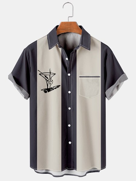 Mens Wine Glass Print Casual Breathable Hawaiian Short Sleeve Shirt, Blue, Men's Floral shirt
Mens Wine Glass Print Casual Breathable Hawaiian Short Sleeve Shirt, Blue, Men's Floral shirt