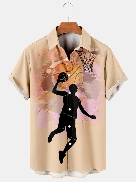 Men's basketball print loose short sleeve Hawaiian shirt, As picture, Men's Floral shirt
Men's basketball print loose short sleeve Hawaiian shirt, As picture, Men's Floral shirt