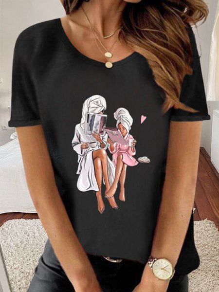 Mother's Day Theme Cute Print Spring New Explosive Ladies Knit T-Shirt, Multicolor, T-Shirts
Mother's Day Theme Cute Print Spring New Explosive Ladies Knit T-Shirt, Multicolor, T-Shirts