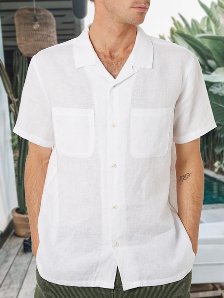 Cotton Linen Style American Casual Basic Versatile Linen Shirt, White, Shirts & Blouse
Cotton Linen Style American Casual Basic Versatile Linen Shirt, White, Shirts & Blouse