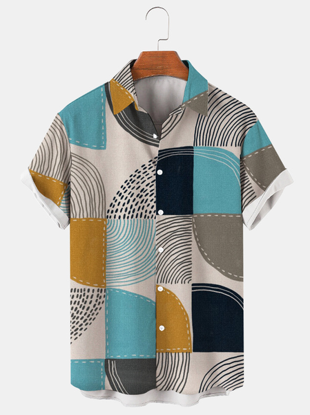 Mens Printed Geometric Floral Casual Breathable Hawaiian Short Sleeve Shirt, Gray, Men's Floral shirt
Mens Printed Geometric Floral Casual Breathable Hawaiian Short Sleeve Shirt, Gray, Men's Floral shirt