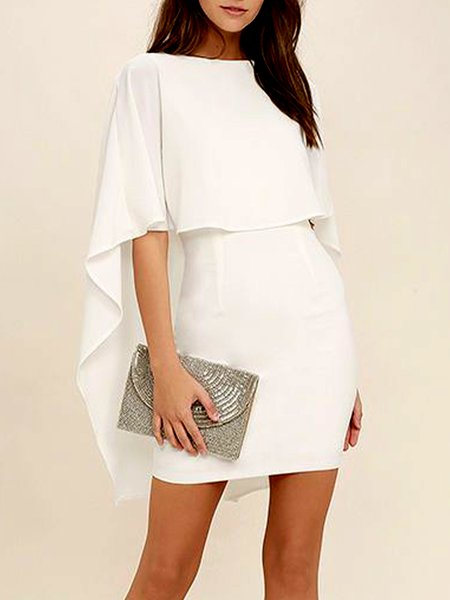 Elegant Crew Neck Skinny Sleeveless Knitting Mini Dress, White, Mini Dresses
Elegant Crew Neck Skinny Sleeveless Knitting Mini Dress, White, Mini Dresses