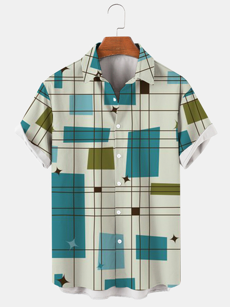 Mens Printed Geometric Floral Casual Breathable Hawaiian Short Sleeve Shirt, Green, Men's Floral shirt
Mens Printed Geometric Floral Casual Breathable Hawaiian Short Sleeve Shirt, Green, Men's Floral shirt