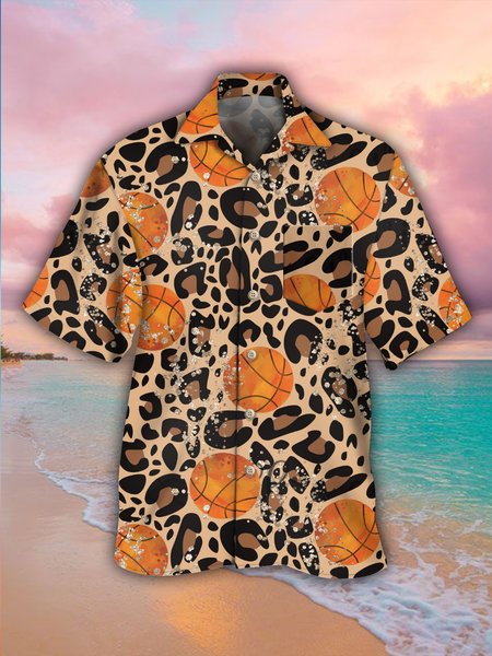 Basketball Graphic Men's Casual Short Sleeve Chest Pocket Shirt, Orange, Men's Floral shirt
Basketball Graphic Men's Casual Short Sleeve Chest Pocket Shirt, Orange, Men's Floral shirt