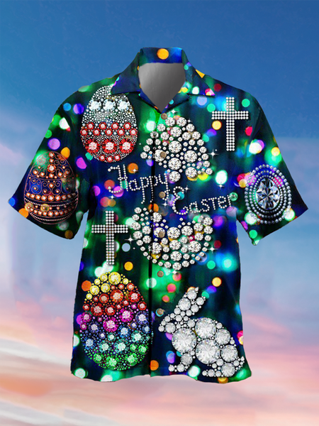 Holiday Casual National Holiday Elements Easter & Animal Print Hawaiian Print Shirt Top, As picture, Men's Floral shirt
Holiday Casual National Holiday Elements Easter & Animal Print Hawaiian Print Shirt Top, As picture, Men's Floral shirt