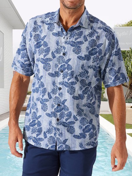 Men's Plain Cotton Linen Palm Leaf Loose Short Sleeve Shirt, Blue, Shirts & Blouse
Men's Plain Cotton Linen Palm Leaf Loose Short Sleeve Shirt, Blue, Shirts & Blouse
