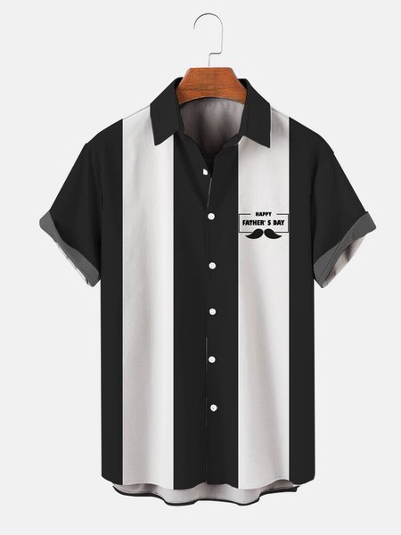 Father's Day Graphic Men's Casual Chest Pocket Short Sleeve Bowling Shirt, Black, Men's Floral shirt
Father's Day Graphic Men's Casual Chest Pocket Short Sleeve Bowling Shirt, Black, Men's Floral shirt