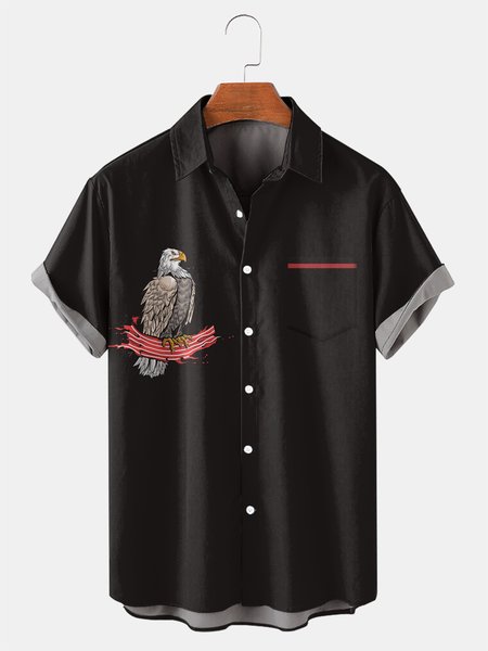 American Eagle Graphic Men's Casual Chest Pocket Short Sleeve Shirt, Black, Men's Floral shirt
American Eagle Graphic Men's Casual Chest Pocket Short Sleeve Shirt, Black, Men's Floral shirt