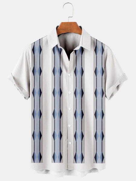 Mens Retro Striped Print Lapel Loose Short Sleeve Funky Hawaiian Shirts, White, Men's Floral shirt
Mens Retro Striped Print Lapel Loose Short Sleeve Funky Hawaiian Shirts, White, Men's Floral shirt