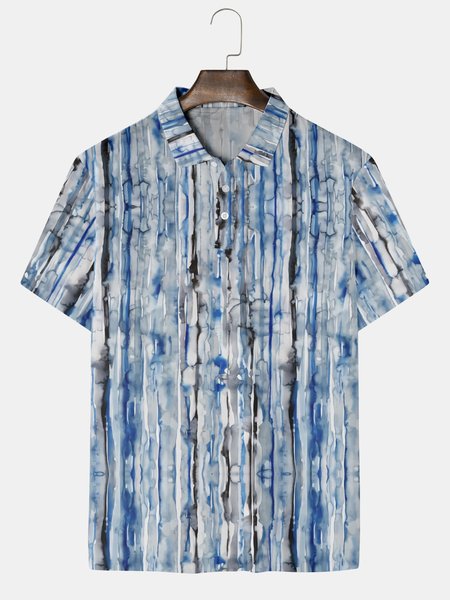 Casual Art Series Gradient Geometric Stripe Block Element Lapel Short Sleeve Polo Print Top, Blue, Men's t-shirts
Casual Art Series Gradient Geometric Stripe Block Element Lapel Short Sleeve Polo Print Top, Blue, Men's t-shirts