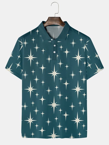 Casual Art Collection Geometric Color Block Lapel Short Sleeve Polo Print Top, Blue, Men's t-shirts
Casual Art Collection Geometric Color Block Lapel Short Sleeve Polo Print Top, Blue, Men's t-shirts