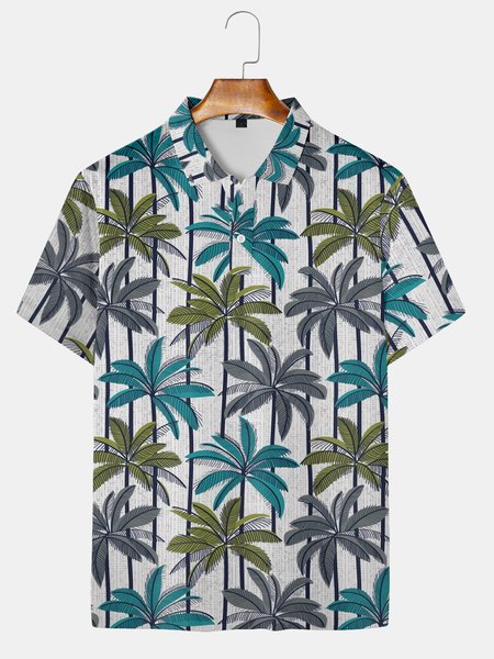 Holiday Style Hawaii Series Gradient Plant Leaves Coconut Tree Elements Lapel Short-Sleeved Polo Print Top, Blue, Men's t-shirts
Holiday Style Hawaii Series Gradient Plant Leaves Coconut Tree Elements Lapel Short-Sleeved Polo Print Top, Blue, Men's t-shirts
