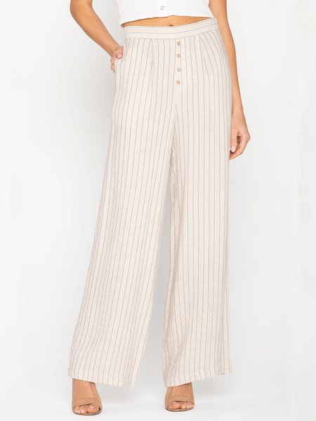 Casual Regular fit Striped Straight Leg Long Pants, Apricot, Wide Leg Pants
Casual Regular fit Striped Straight Leg Long Pants, Apricot, Wide Leg Pants
