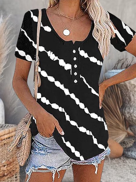 Lace Vacation V Neck Long Sleeve Tops, Black, Long sleeve tops