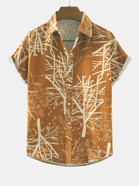 Cotton Linen Style American Casual Plant Leaf Print Versatile Linen Shirt, Yellow, Men's Floral shirt
Cotton Linen Style American Casual Plant Leaf Print Versatile Linen Shirt, Yellow, Men's Floral shirt