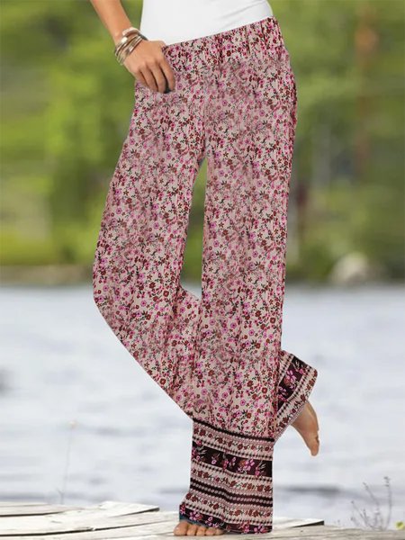 Folk pattern flower printing elastic waist pocket cotton trousers trousers Plus Size, Multicolor, Pants
Folk pattern flower printing elastic waist pocket cotton trousers trousers Plus Size, Multicolor, Pants