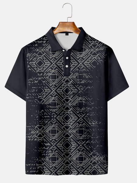 Casual Style Culture Collection Retro Gradient Geometric Stripes Ethnic Pattern Elements Lapel Short Sleeve Polo Print Top, Deep blue, Men's t-shirts
Casual Style Culture Collection Retro Gradient Geometric Stripes Ethnic Pattern Elements Lapel Short Sleeve Polo Print Top, Deep blue, Men's t-shirts