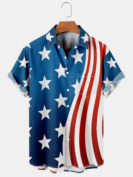 Mens American Flag Casual Breathable Chest Pocket Short Sleeve Hawaiian Shirt, Blue, Men's Floral shirt
Mens American Flag Casual Breathable Chest Pocket Short Sleeve Hawaiian Shirt, Blue, Men's Floral shirt