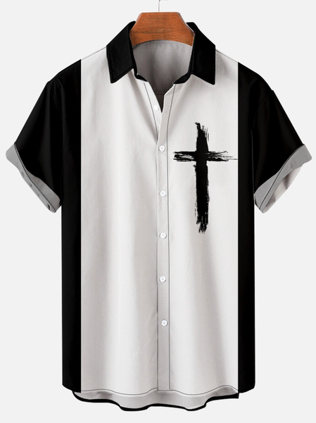 Men’s Casual Short Sleeve Cross Print Hawaiian Shirt, As picture, Short Sleeves Shirts
Men’s Casual Short Sleeve Cross Print Hawaiian Shirt, As picture, Short Sleeves Shirts