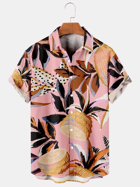 Mens Hawaiian Leaves Print Lapel Loose Chest Pockets Short Sleeve Funky Aloha Shirts, As picture, Men's Floral shirt
Mens Hawaiian Leaves Print Lapel Loose Chest Pockets Short Sleeve Funky Aloha Shirts, As picture, Men's Floral shirt