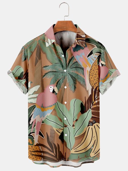 Mens Hawaiian Leaves Print Lapel Loose Chest Pockets Short Sleeve Funky Aloha Shirts, As picture, Men's Floral shirt
Mens Hawaiian Leaves Print Lapel Loose Chest Pockets Short Sleeve Funky Aloha Shirts, As picture, Men's Floral shirt
